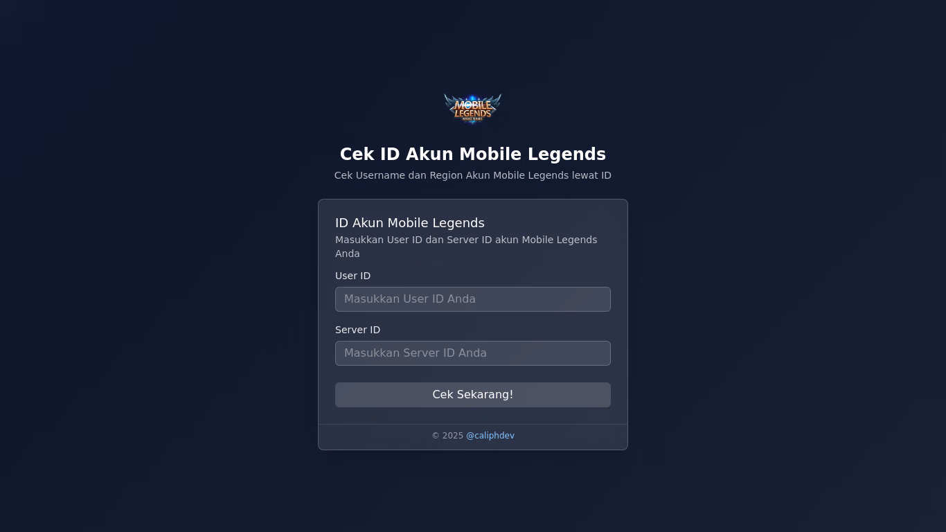 Mobile Legends Account ID Checker